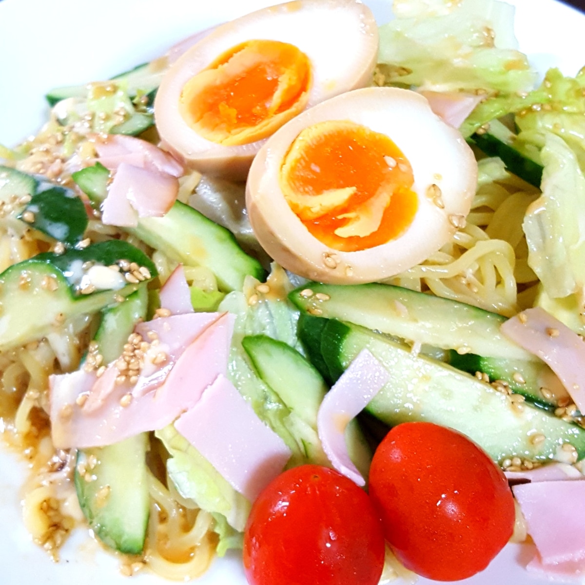 ゴマだれラーメンサラダ レシピ 作り方 By ピッ君0129 楽天レシピ ゴマだれラーメンサラダ レシピ 作り方 By ピッ君0129 楽天レシピ